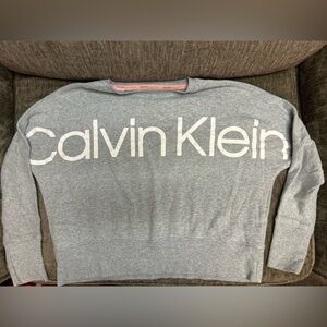Calvin Klein Heather Gray Logo Top